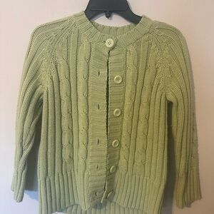 Nine & Co. Light Green Cable Knit Cardigan